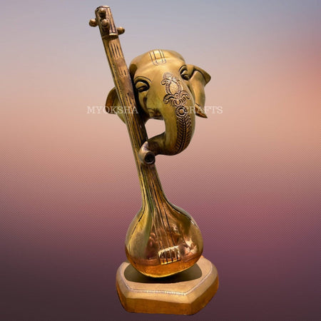 Antique Brass Ganesha Sitar