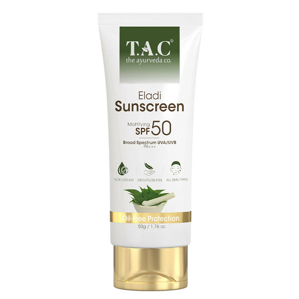 TAC - The Ayurveda Co. Eladi Sunscreen, Matifying SPF 50 & PA+++, for Women & Men