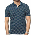 Men's Cotton Printed Green Polo Tshirt Half Sleeve - Distacart