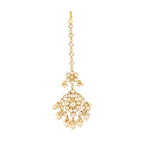 Nuyug 22K Gold-Plated Kundan Studded Maang Tikka Head Jewellery - Distacart