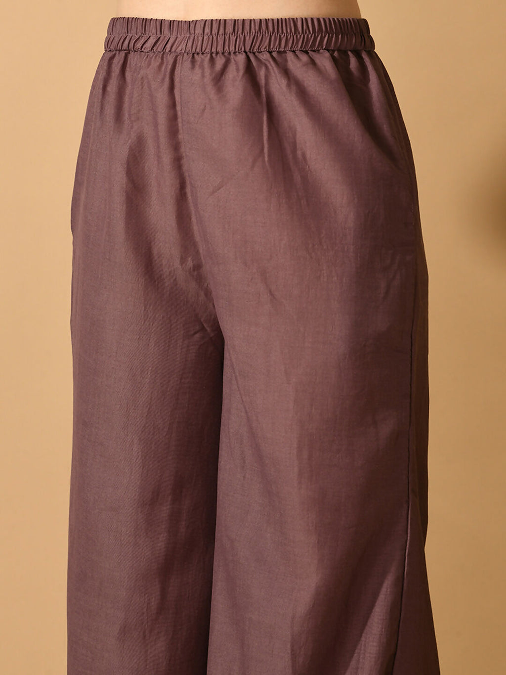 Myshka Women's Mauve Solid Party Kurta Sets