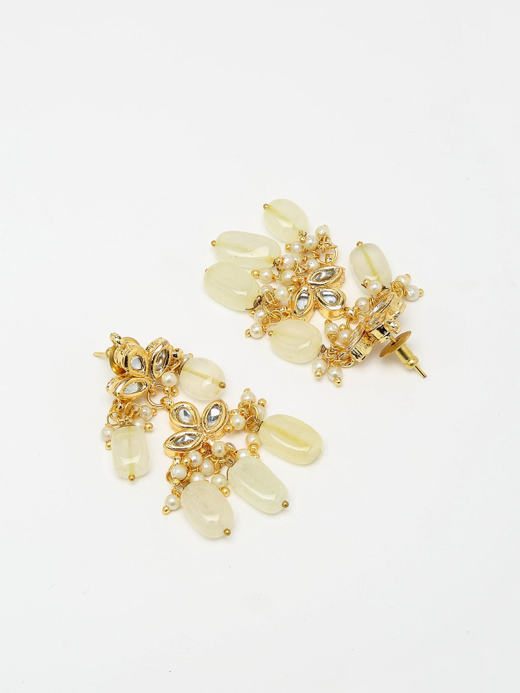 Kundan Neckpiece With Earrings - Ruby Raang - Distacart
