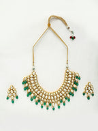 Kundan Neckpiece With Earrings - Ruby Raang - Distacart