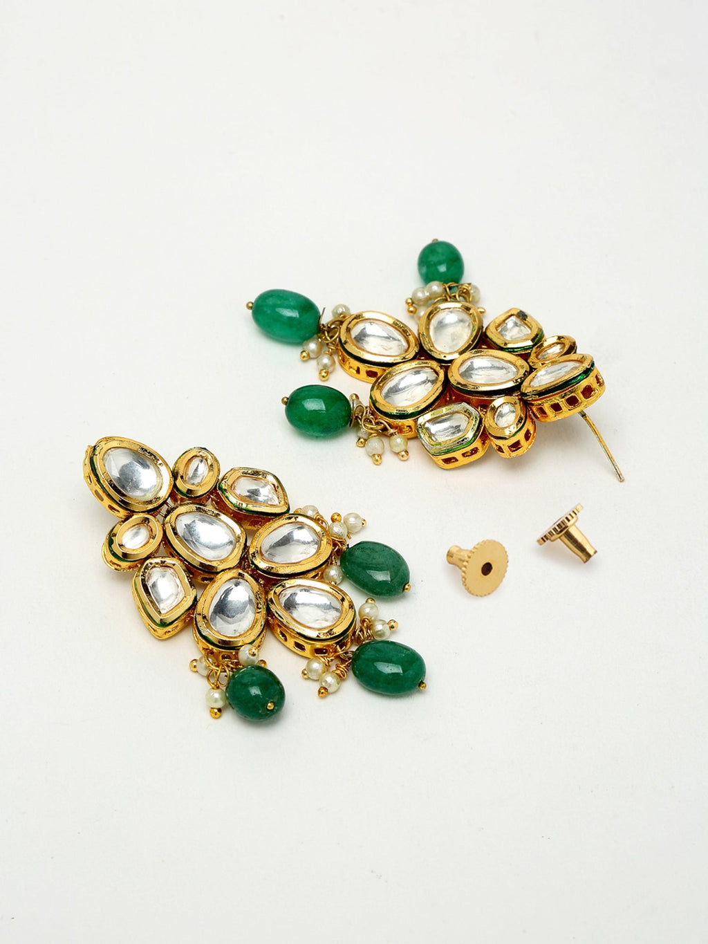 Kundan Neckpiece With Earrings - Ruby Raang - Distacart