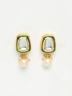 Stone Kundan Earrings - Ruby Raang - Distacart