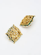Gold-Plated Pink Kundan Choker With Studs - Ruby Raang - Distacart