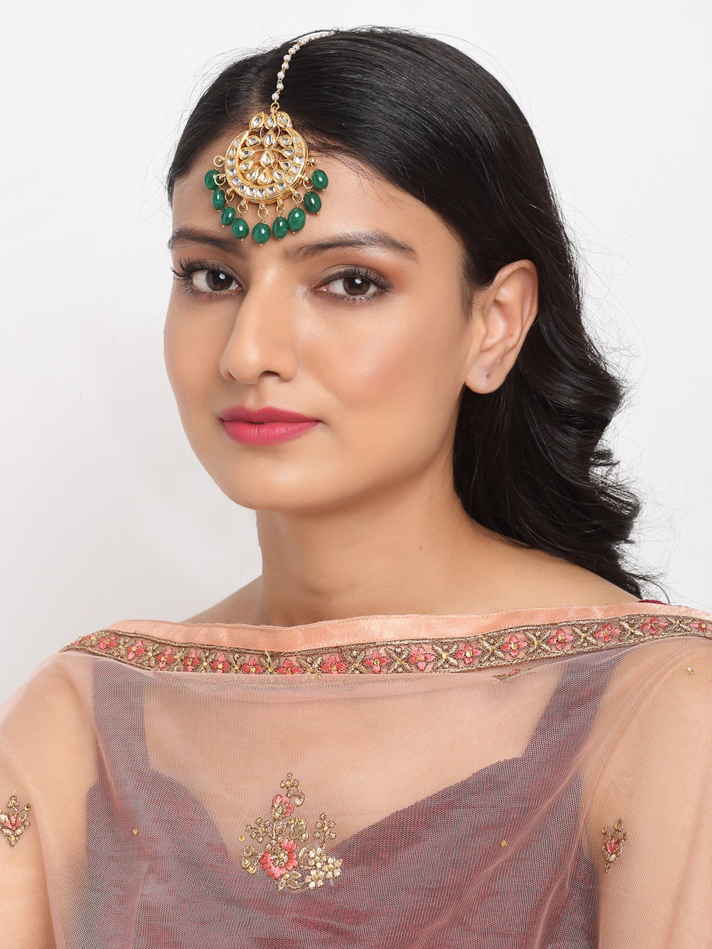 Kundan Maang Tikka - Ruby Raang - Distacart