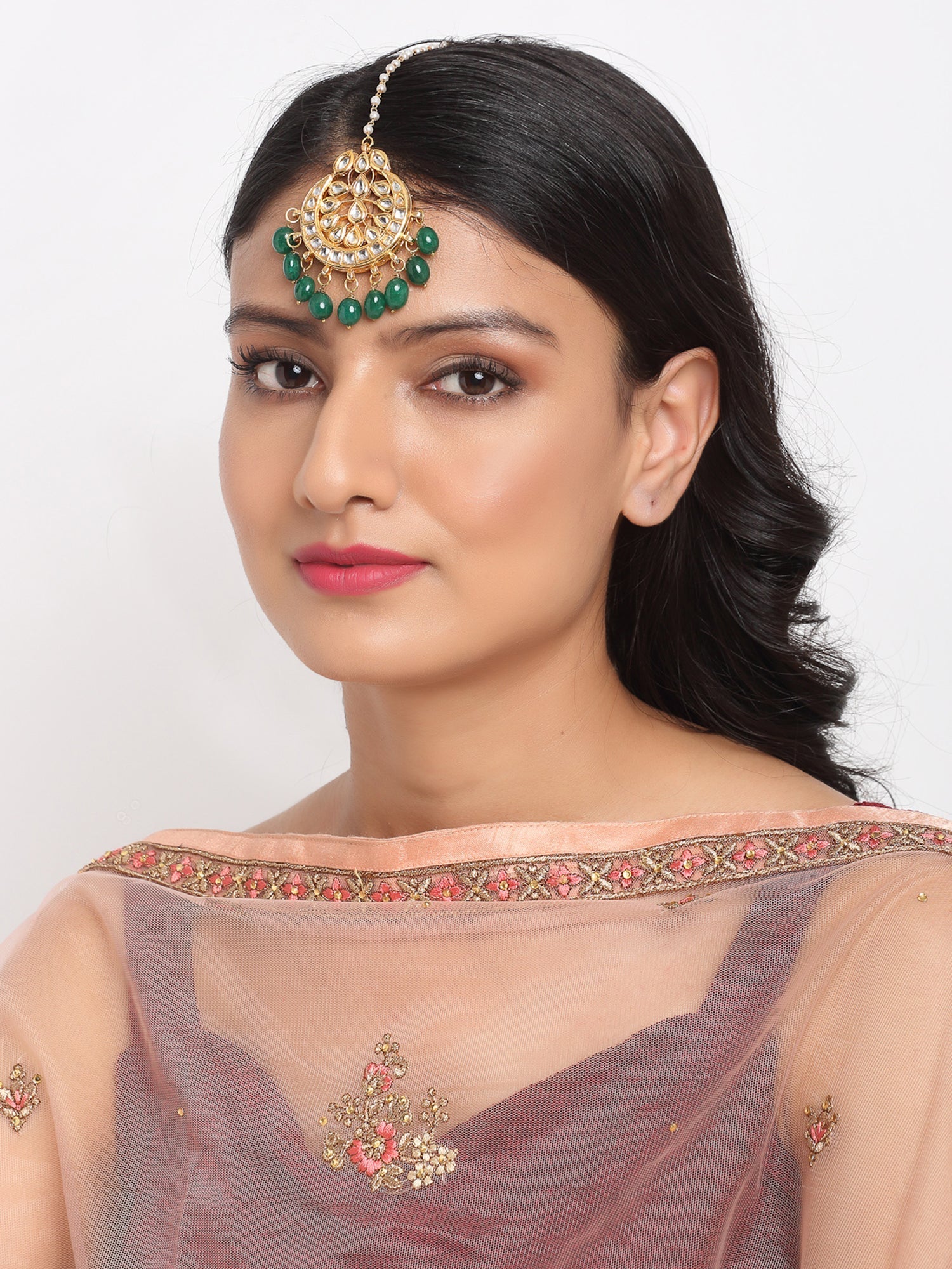 Kundan Maang Tikka - Ruby Raang - Distacart
