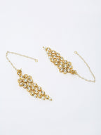Layered Pearl Kundan Neckpiece With Earrings - Ruby Raang - Distacart