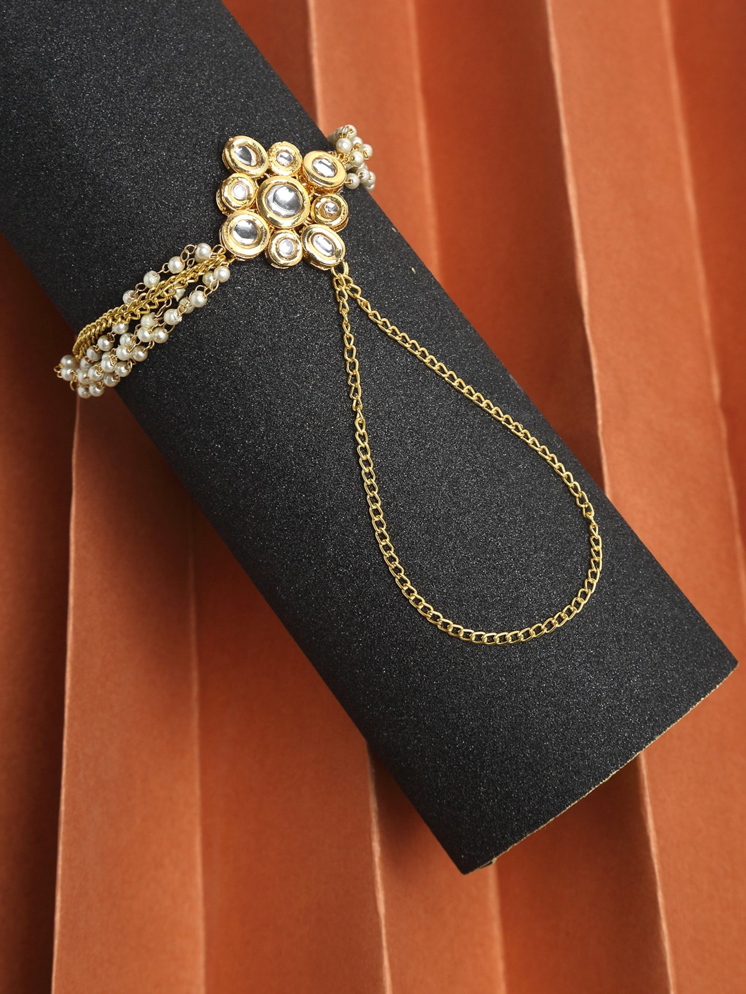 Kundan Hand Harness - Ruby Raang - Distacart