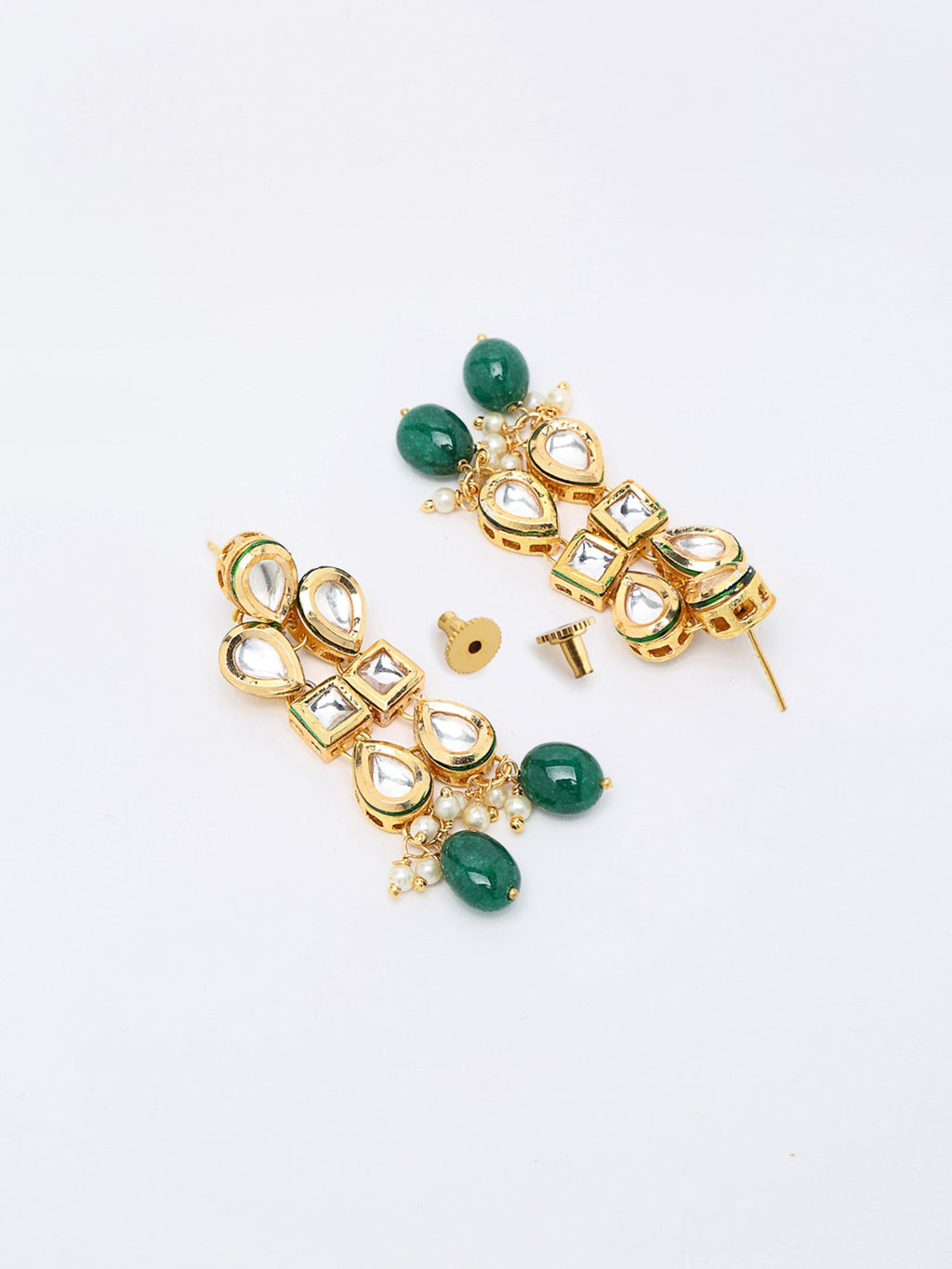 Stone Kundan Choker With Earrings - Ruby Raang - Distacart