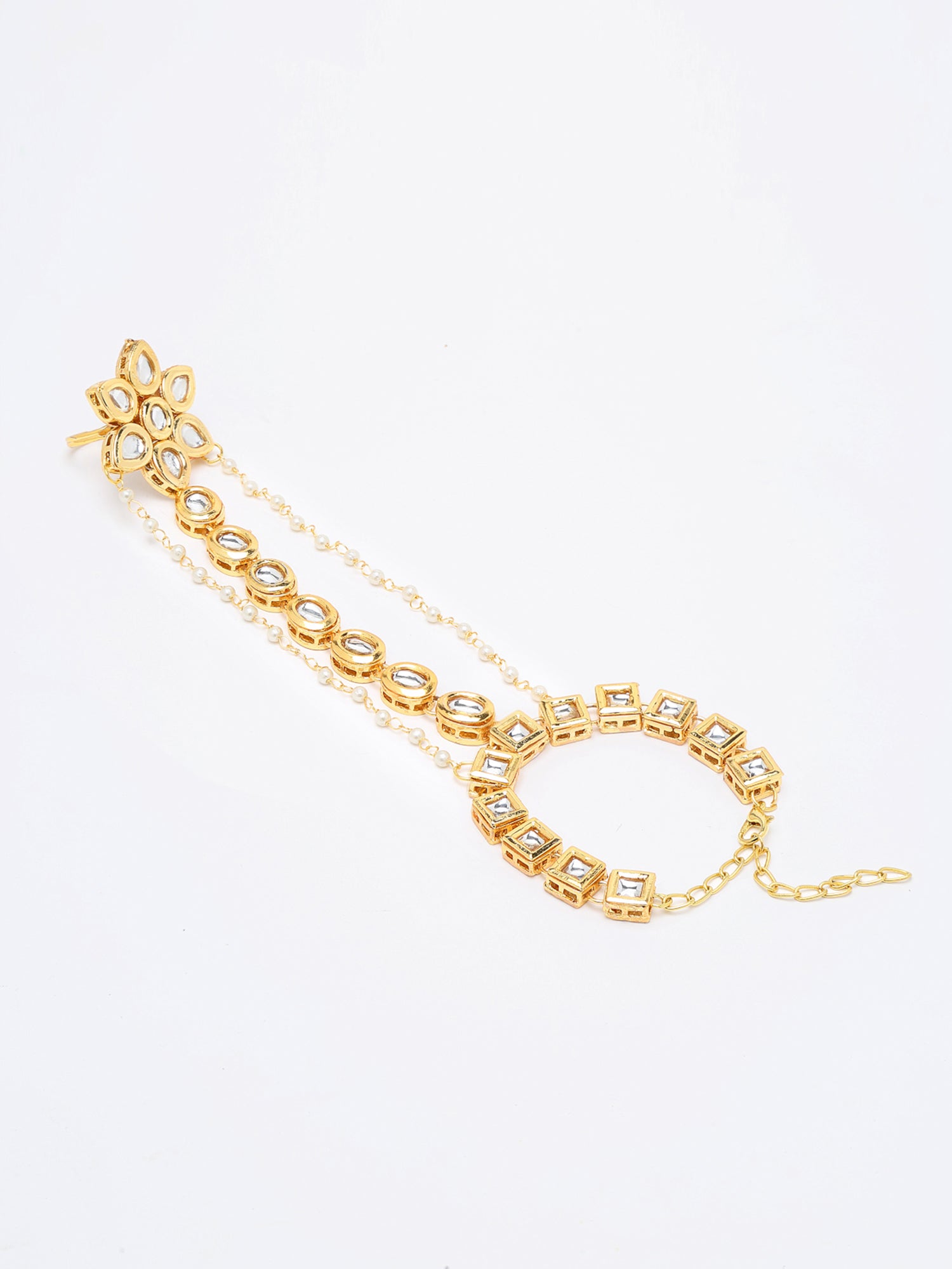 Kundan Hand Harness - Ruby Raang - Distacart
