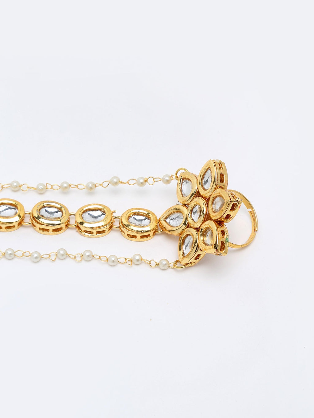 Kundan Hand Harness - Ruby Raang - Distacart