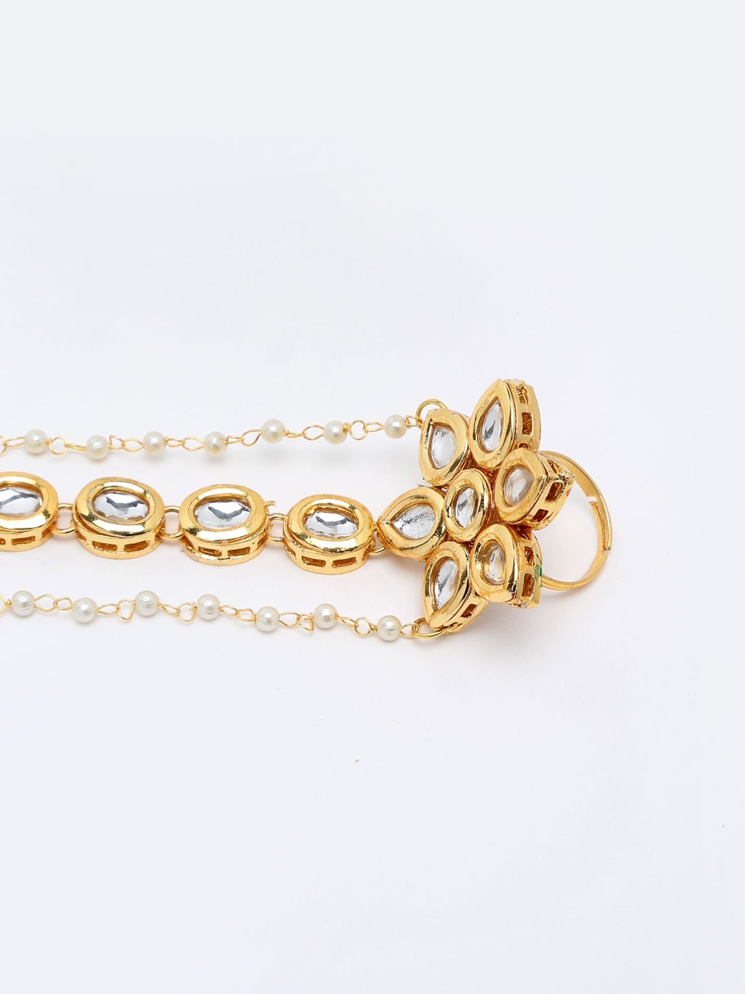 Kundan Hand Harness - Ruby Raang - Distacart