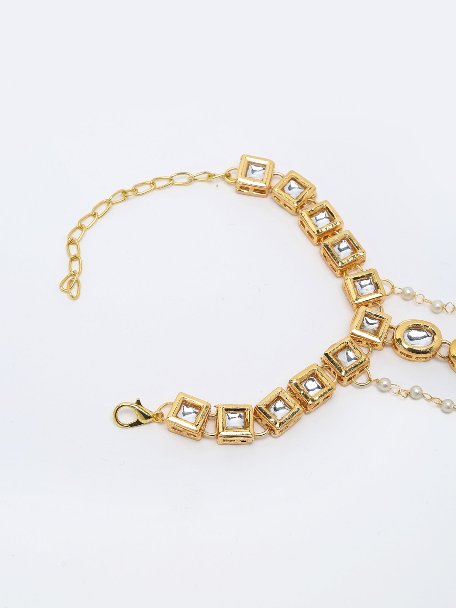 Kundan Hand Harness - Ruby Raang - Distacart