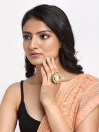 Kundan Cocktail Ring - Ruby Raang - Distacart