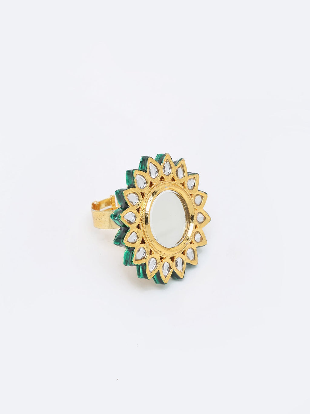 Kundan Cocktail Ring - Ruby Raang - Distacart