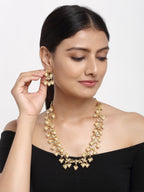 Kundan Neckpiece With Earrings - Ruby Raang - Distacart