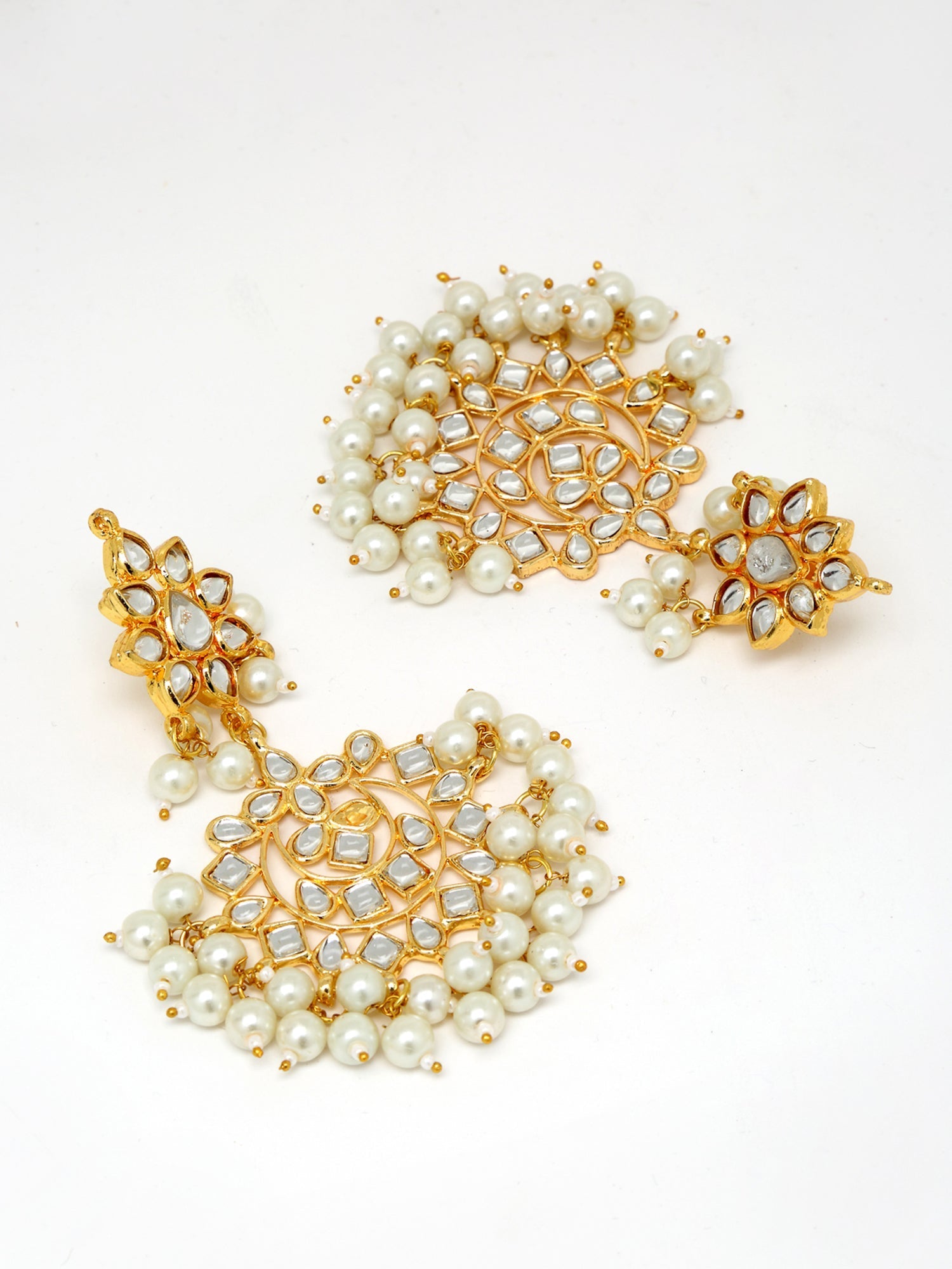 Gold Plated Kundan Choker With Earrings & Maang Tika - Ruby Raang - Distacart