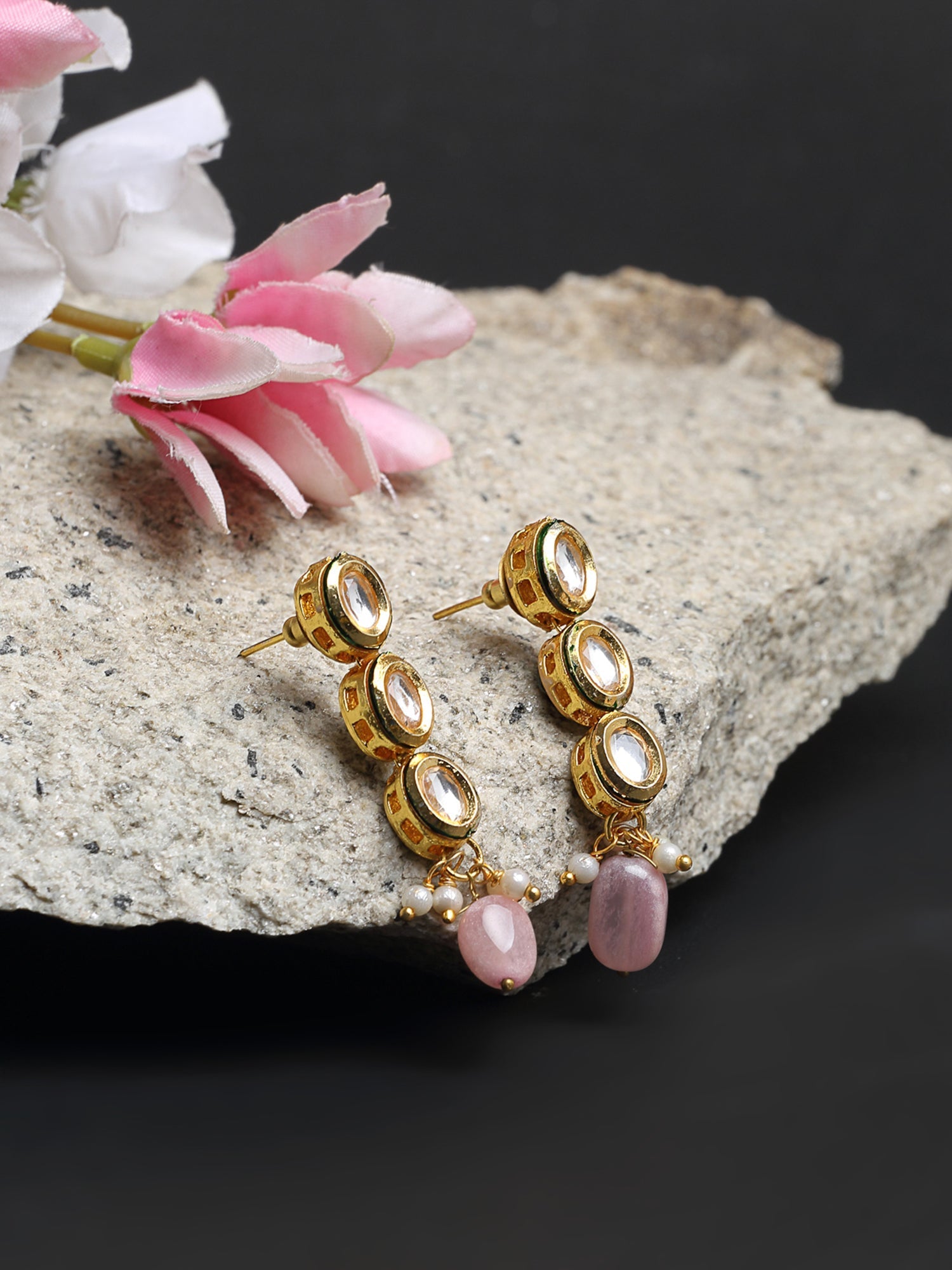 Kundan Earrings - Ruby Raang - Distacart