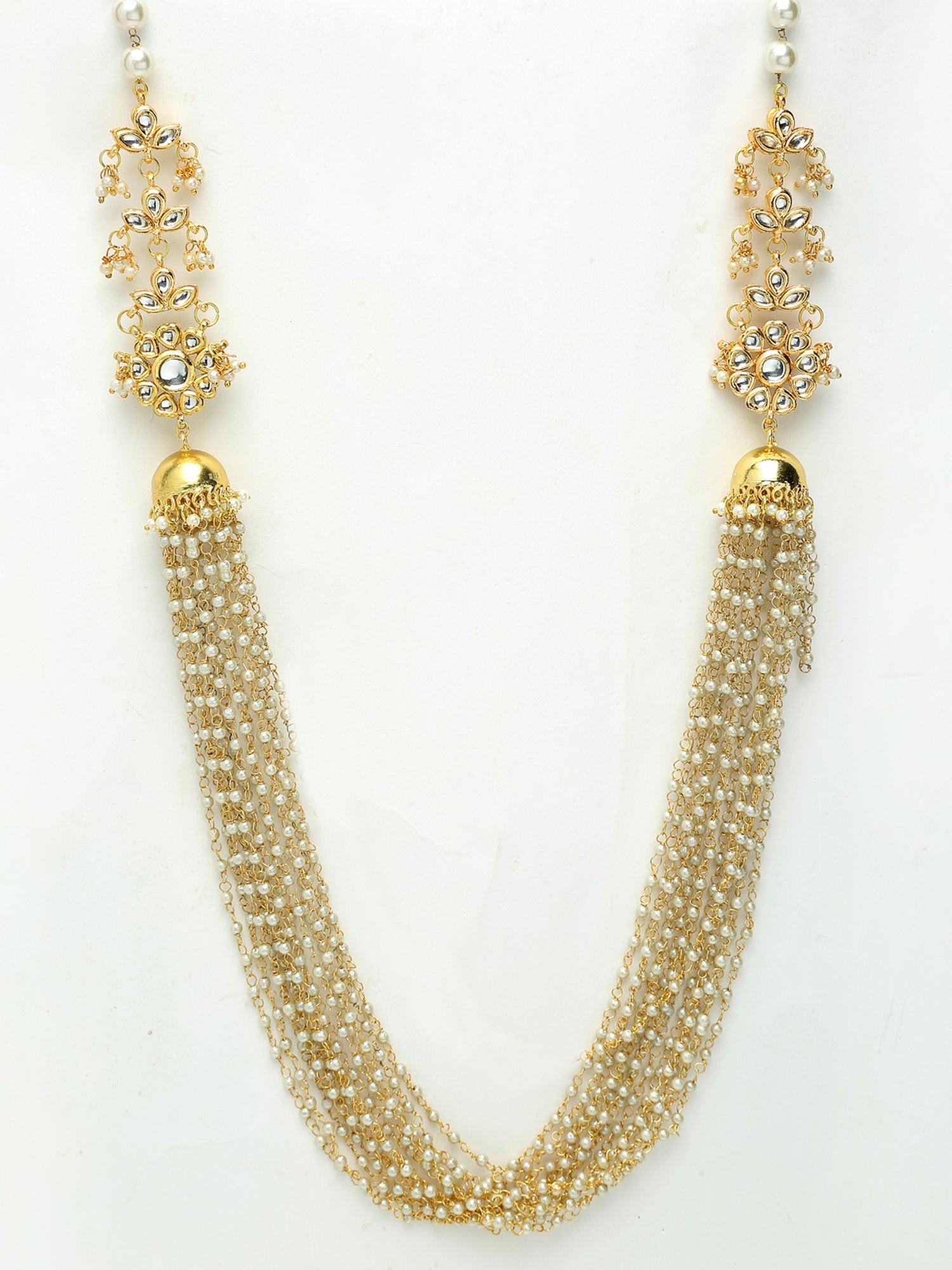 Pearl Jhumki Necklace - Ruby Raang - Distacart