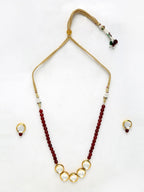 Kundan Neckpiece With Studs - Ruby Raang - Distacart