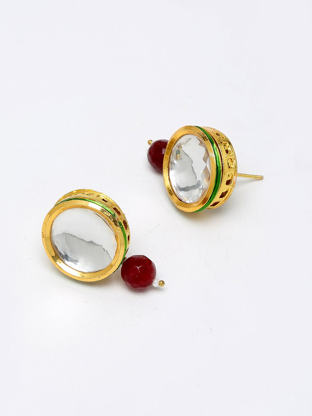 Kundan Neckpiece With Studs - Ruby Raang - Distacart
