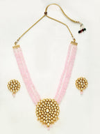 Kundan Neckpiece With Earrings - Ruby Raang - Distacart