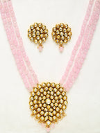 Kundan Neckpiece With Earrings - Ruby Raang - Distacart