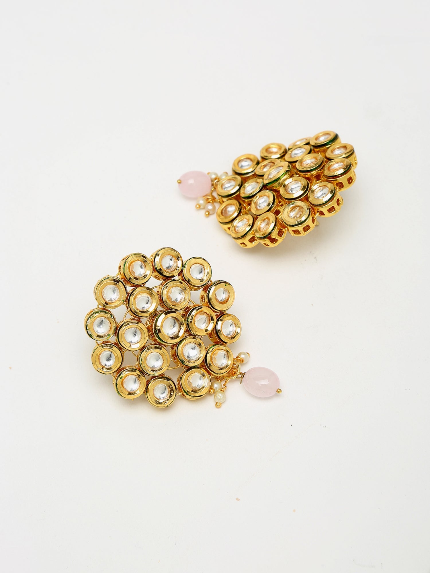 Kundan Neckpiece With Earrings - Ruby Raang - Distacart