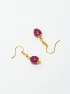 Layered Maroon Neckpiece With Earrings - Ruby Raang - Distacart