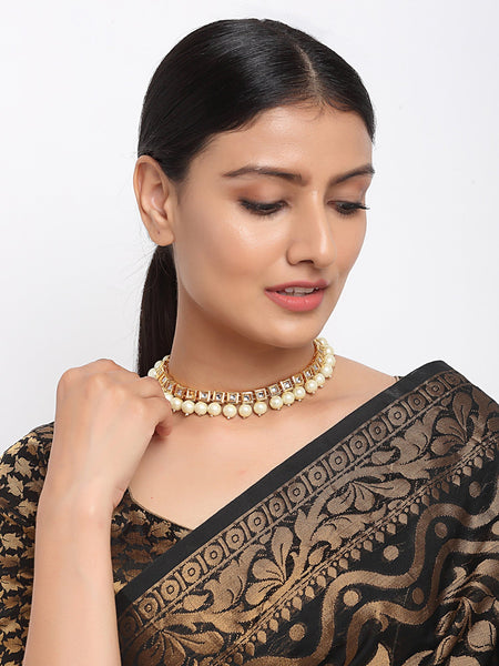 Kundan Neckpiece - Ruby Raang