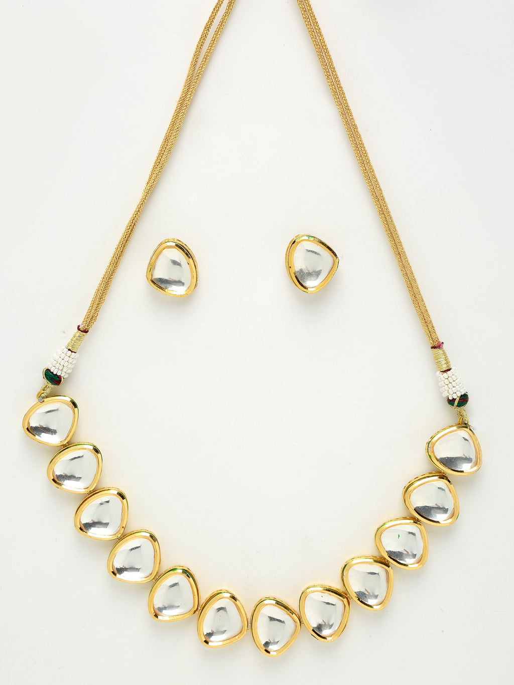 Kundan Choker With Kundan Studs - Ruby Raang - Distacart