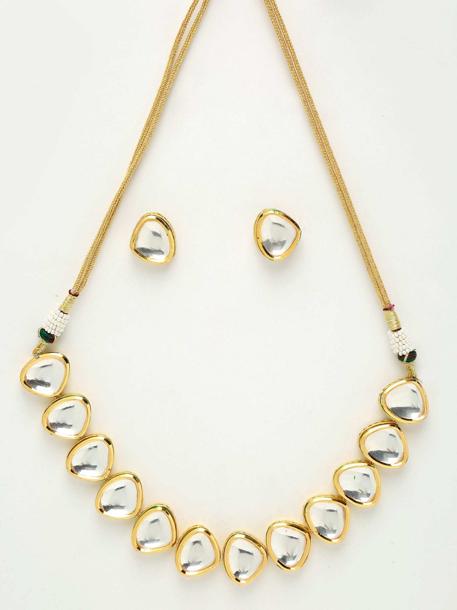 Kundan Choker With Kundan Studs - Ruby Raang - Distacart