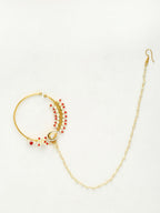 Maharani Kundan Nose Ring - Ruby Raang - Distacart