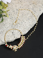 Maharani Kundan Nose Ring - Ruby Raang - Distacart