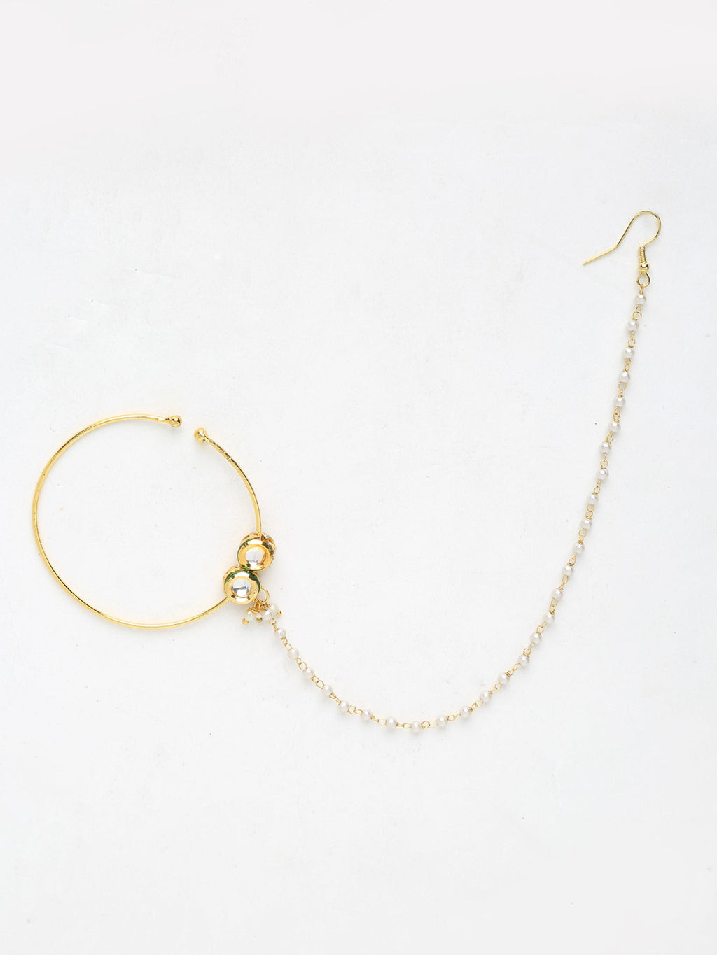 Double Kundan Nose Ring - Ruby Raang - Distacart