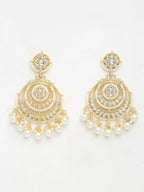 Kundan Pearl Earrings - Ruby Raang - Distacart