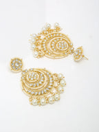 Kundan Pearl Earrings - Ruby Raang - Distacart