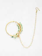 Maharani Kundan Nose Ring - Ruby Raang - Distacart