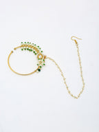 Maharani Kundan Nose Ring - Ruby Raang - Distacart