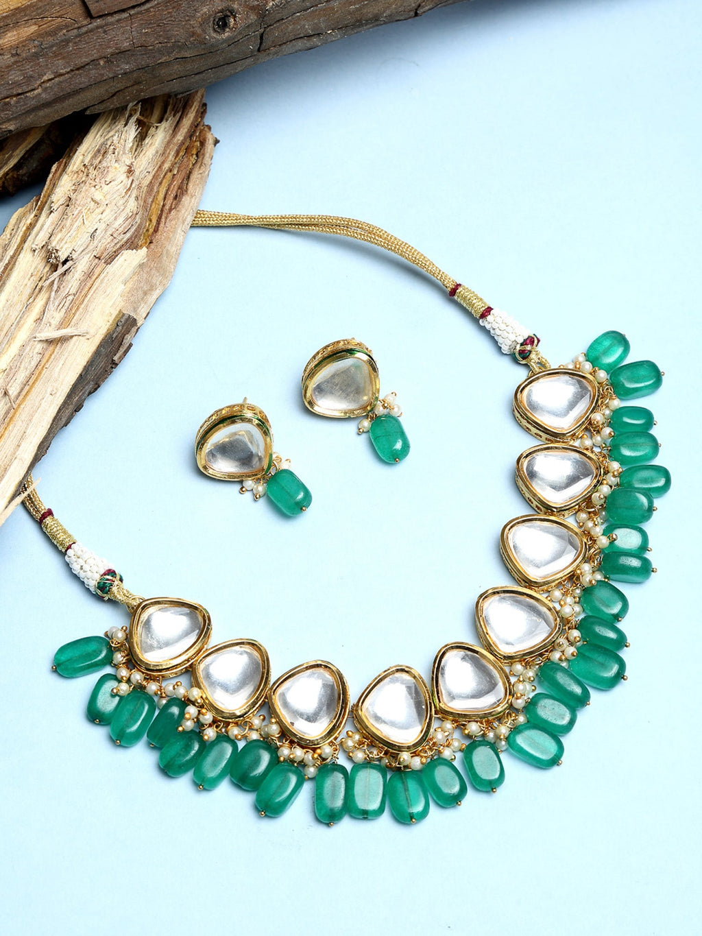 Kundan Choker With Studs - Ruby Raang - Distacart