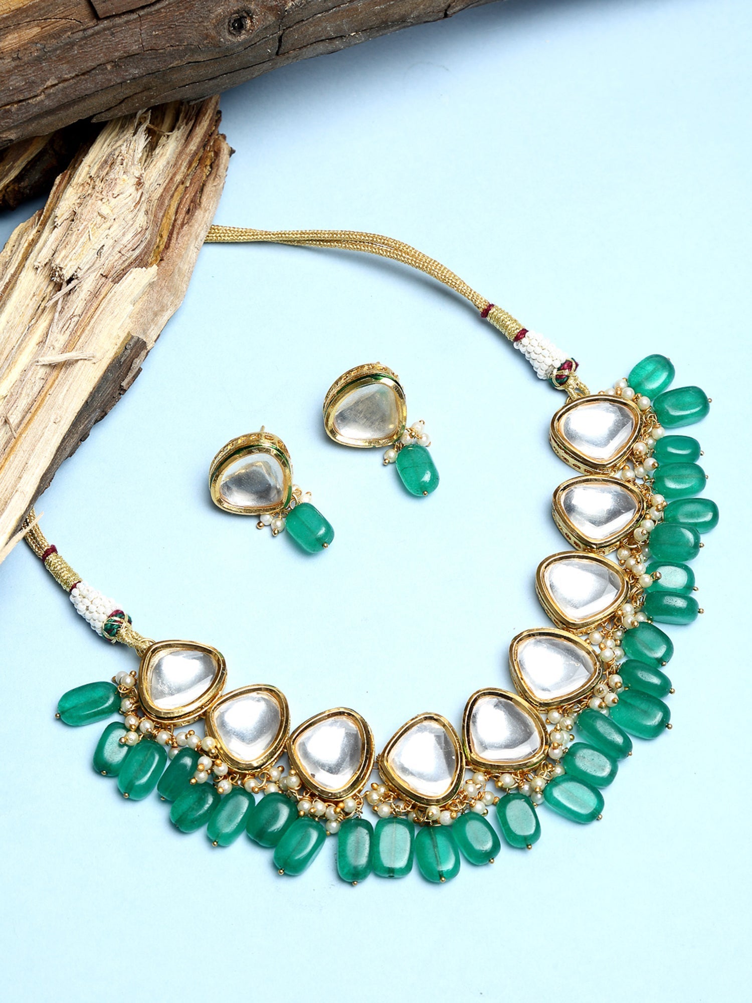 Kundan Choker With Studs - Ruby Raang - Distacart