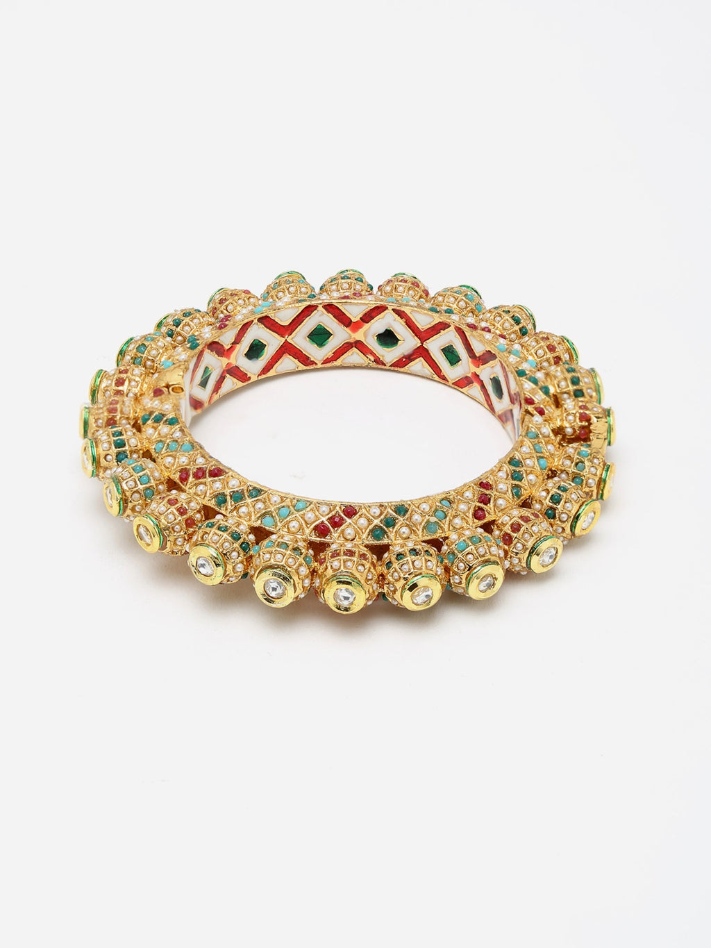 Multi Embellished Bangle - Ruby Raang - Distacart