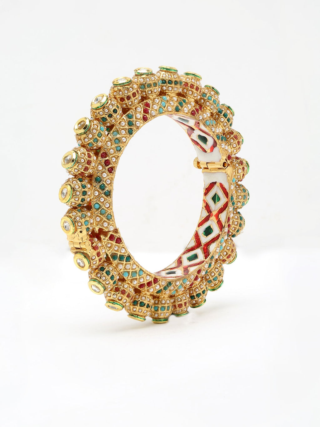 Multi Embellished Bangle - Ruby Raang - Distacart