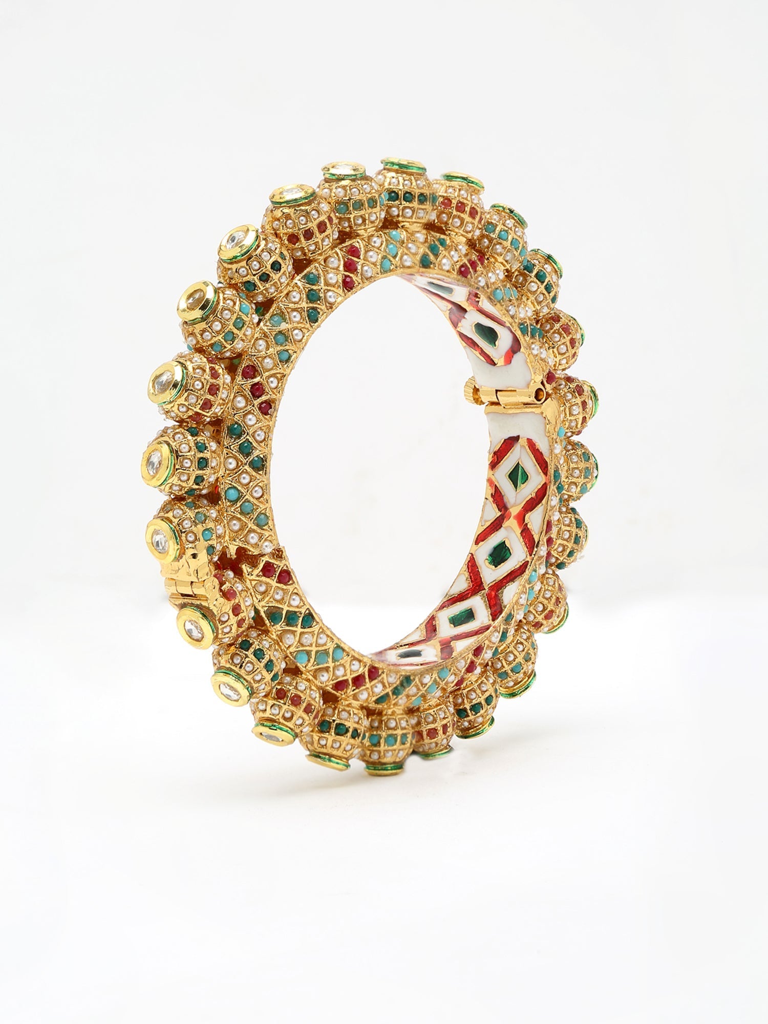 Multi Embellished Bangle - Ruby Raang - Distacart