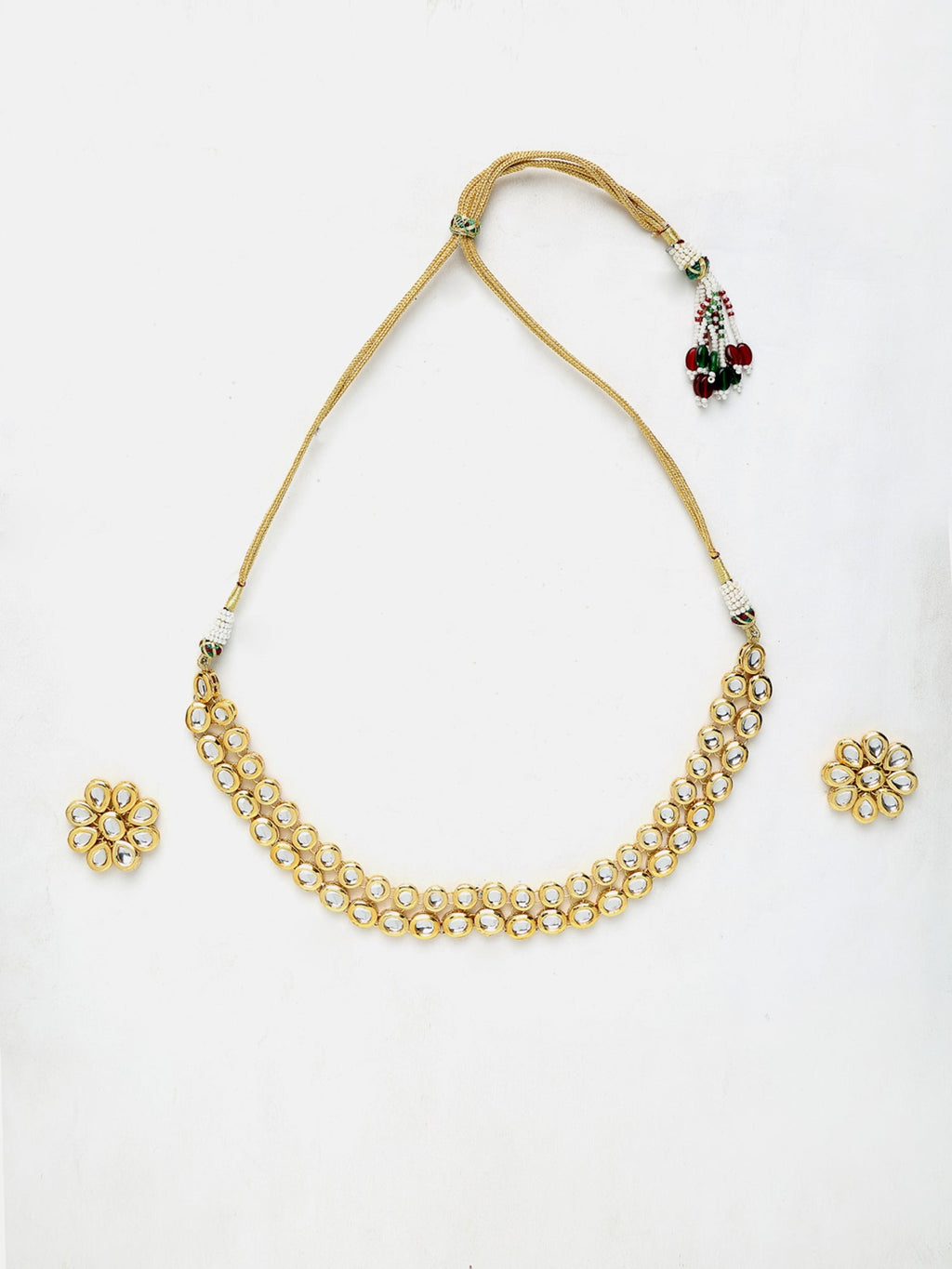 Kundan Choker With Studs - Ruby Raang - Distacart