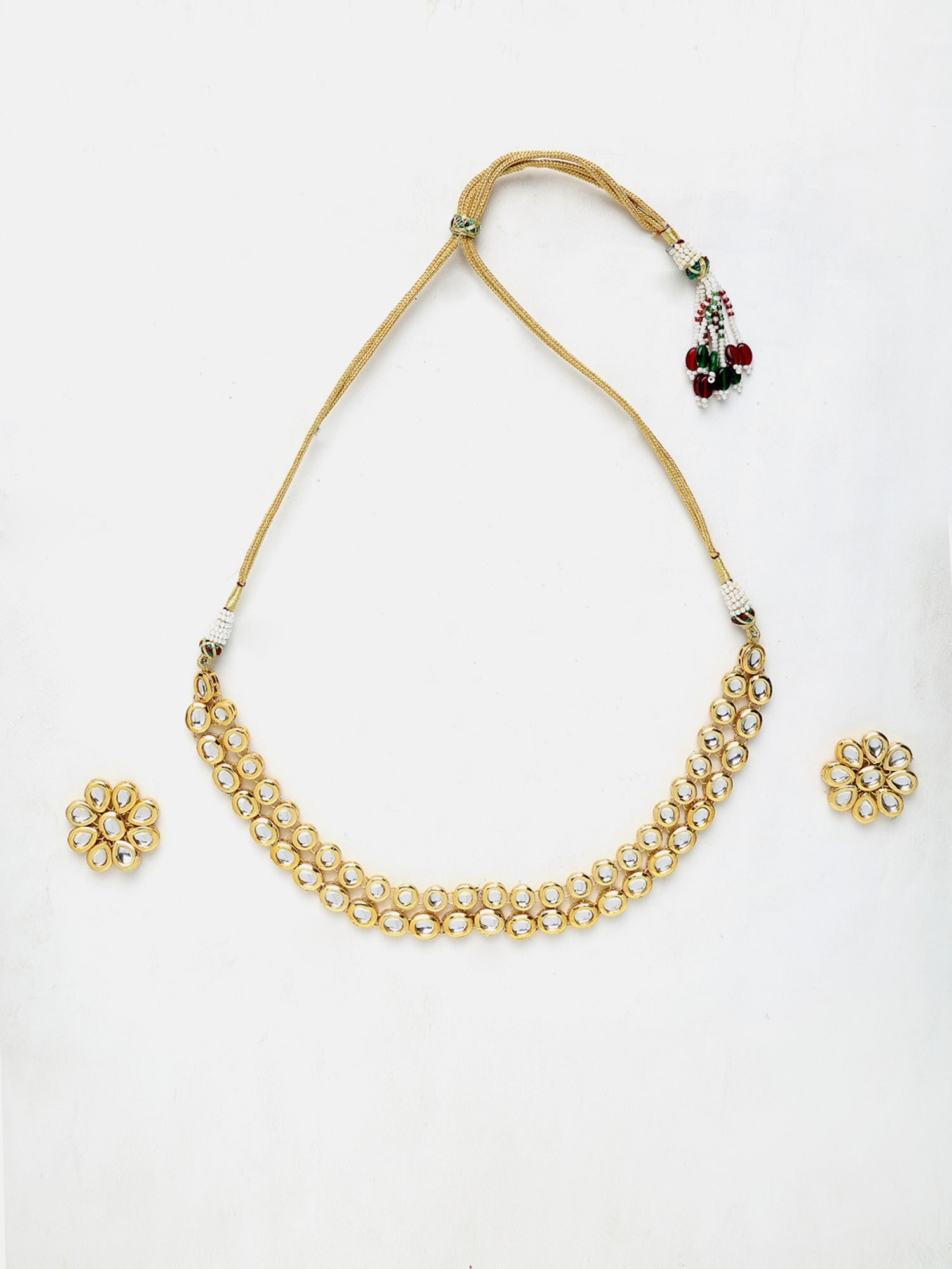 Kundan Choker With Studs - Ruby Raang - Distacart