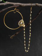 Maharani Kundan Nose Ring - Ruby Raang - Distacart