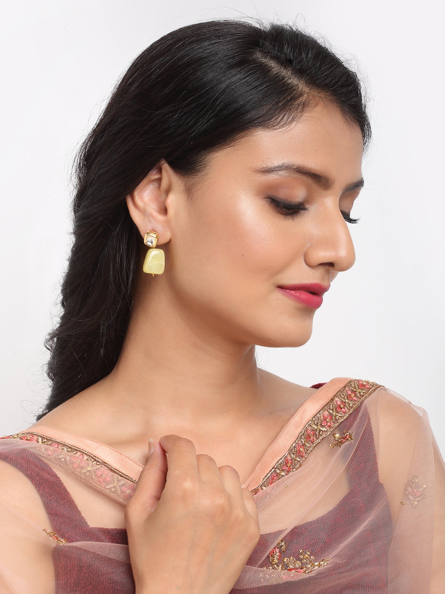 Kundan Studs - Ruby Raang - Distacart
